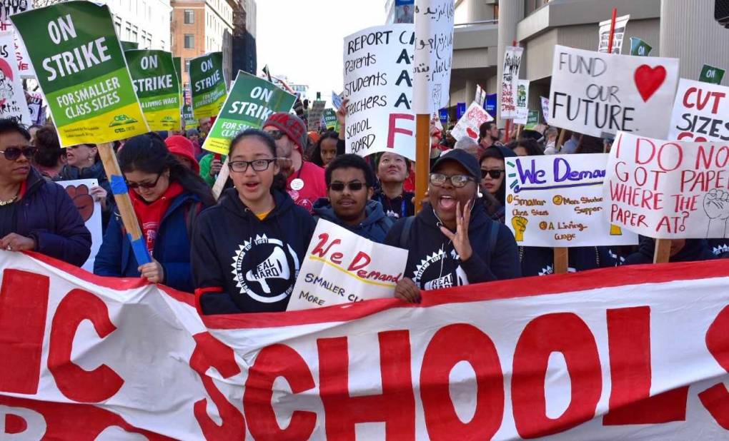 Students protesting for better schools
